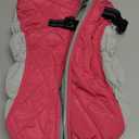FUAMEY Dog Coat, Medium, Pink, Faux Fur - Waterproof, Windproof, Reflective Cold Weather Coat with Built-in Harness, Fits Dogs 11 lbs and Up (M(chest:21in), Rose Red)