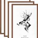 Yaetm 12x18 Picture Frames Set of 4, Walnut Brown, Solid Wood Frame 12 x 18 Frame for Gallery Wall, Photos, Posters & Art Prints, Wall Mount (4 pack, Walnut)