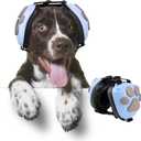 Upgraded Dog Ear Muffs for Noise Protection - 22dB NRR Noise Cancelling Headphones with Dog Paw Design, Calming Earmuffs for Thunder, Fireworks & Hunting (XL, Light Blue-Gray)