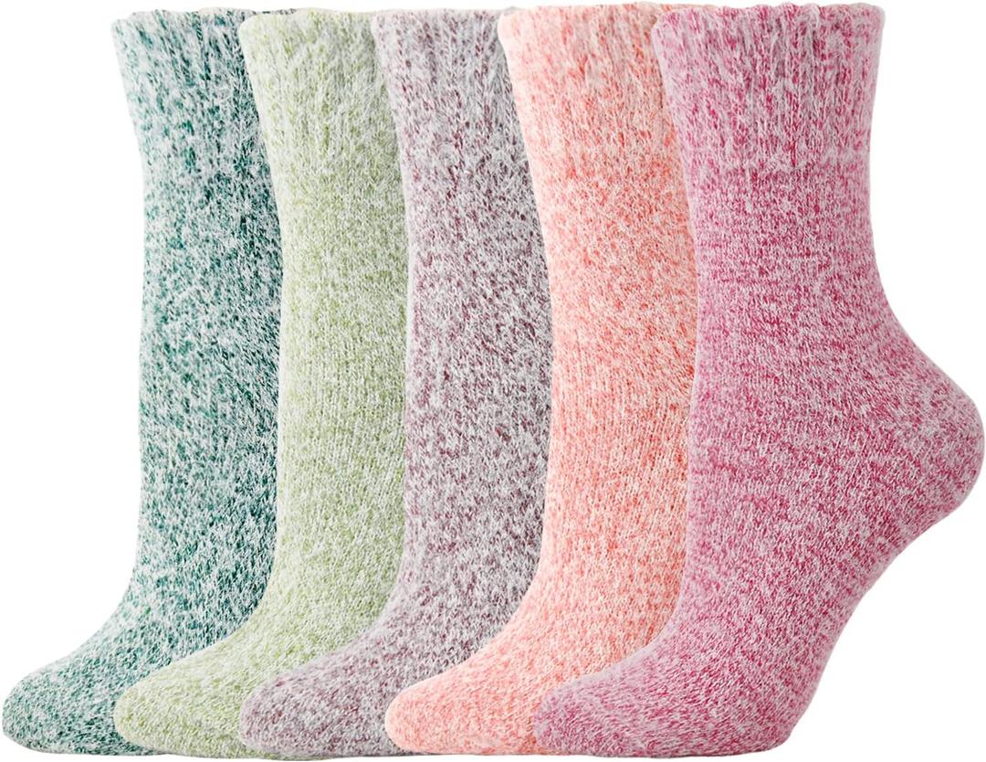 Marchare Women's Fuzzy Socks - Warm, Thick, Fluffy, Cozy Wool Socks for Women, Sizes 5-11