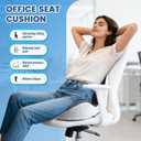 Seat Cushion - Memory Foam Cushion for Office Chair, Lumbar Support Pillow One Piece, for Sciatica & Tailbone Pressure Relief Coccyx Pad for Long Sitting Office Chair, Wheelchair, Home, Office