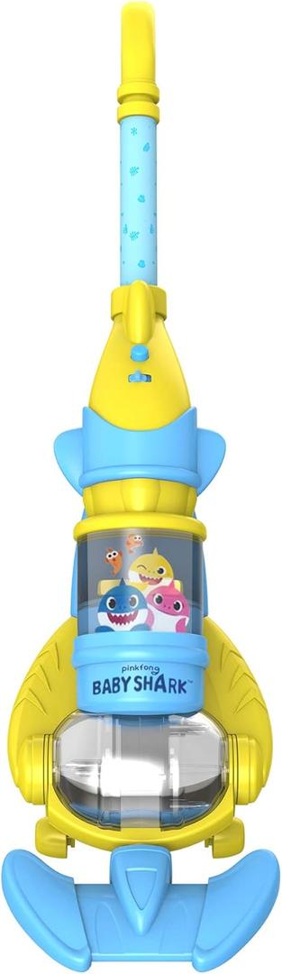 Core Innovations Pinkfong Baby Shark Kids Vacuum Cleaner for Toddler, Toy Vacuum That Really Works with Light & Realistic Sounds, Baby Play Vacuumm for Children Girls Boys (Blue, Green)