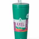 BottlesManna™ Axel™ Stainless Steel Tumbler With Straw - Green 26oz
