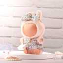 Doll Clothes for Labubu 17cm Have a Seat & Exciting Macaron & Big into Energy Series Dolls, Luxury Chic Series for 17cm Dolls Accessories (White Dress+Hairband+Bag)