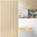 Art3d 2x4 ft Drop Ceiling Tiles in Oak, 12-Sheet Semi-Cylinder Design 3D Wall Panels for Interior Wall Decor 24x48 inch