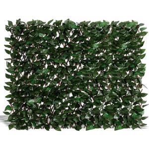 DOEWORKS Expandable Fence Privacy Screen for Balcony Patio Outdoor, 1PC Faux Ivy Fencing Panel for Backdrop Garden Backyard Home Decorations (Green)