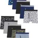 Hanes Boys' Underwear, Boxer Briefs for Boys and Toddlers, Soft Cotton, 7 and 10 Packs (Black, L)