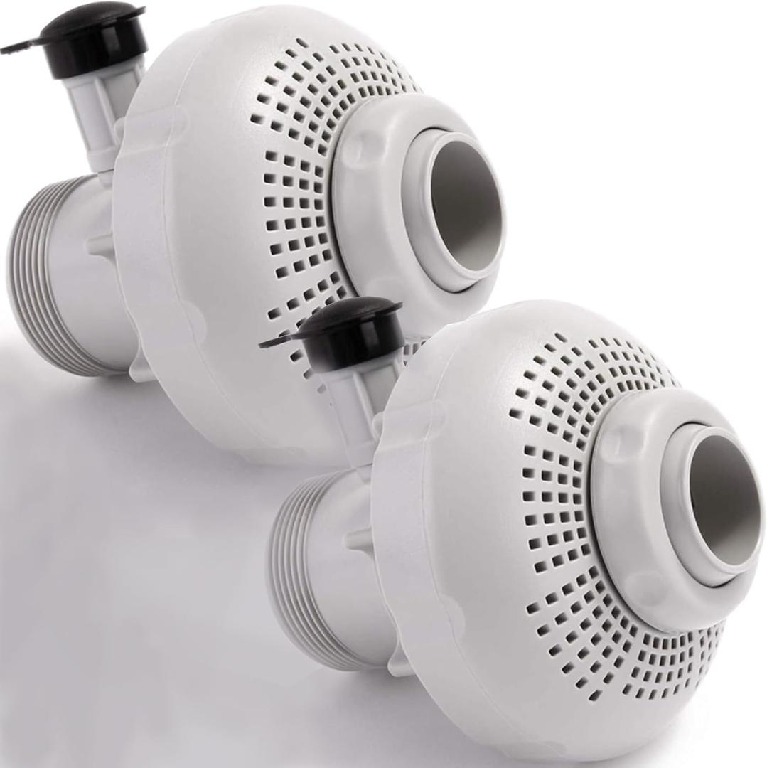 12355 Large Inlet Air Nozzle Compatible with Intex 1900-2450gph Pumps, Pool Return Jet for Intex Above Ground Swimming Pool Replacement Part Kit, Pool Strainer Grid Inlet Water Jet Nozzles, 2 Pack