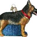Old World Christmas German Shepherd Glass Blown Ornament for Christmas Tree, Handcrafted Holiday Decoration, Dog Collection