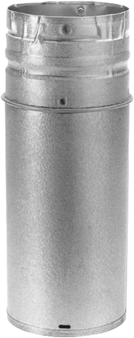 Simpson Duravent Stove Vent Pipe Adjustable Length, Insulated 4" Dia. X 12" Vertical Stainless Ste