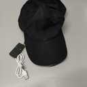 Coume Baseball Cap with Light Rechargeable LED Hat with USB Cable and Battery, Full Cotton Adjustable Headlamp Hat for Fishing Jogging Camping Hand Work(Black)