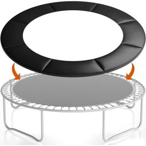 Trampoline Spring Cover, Gonoce 14FT Trampoline Pad Replacement, No Holes for Poles, Waterproof and Tear-Resistant Black