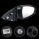Right Passenger Side Mirror Compatible with 2019 2020 2021 2022 2023 2024 Kia Forte Right Rear View Door Mirror Manual Folding Power Glass Black 3 Pins KI1321226 87620M7000