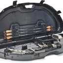 Plano Protector Compact Bow Case, Black, Hard Bow Case, Holds up to Five Arrows, Anti-Crush Archery Storage and Protection