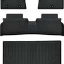 Auxko All Weather Floor Mats Cargo Mat for Hyundai Kona EV 2026 2025 2024 TPE Liners Accessories Guard Odorless Anti-Slip Floor Liners Trunk Liner Black