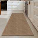 HPSTZNB Kitchen Mats for Floor 1 Piece Washable Rugs Non Slip Kitchen Rug, Absorbent Corner L Shaped Rug Runner Non Slip Kitchen Mat for Shower Bathroom Indoor Door (Khaki Rug, 39“×20“)