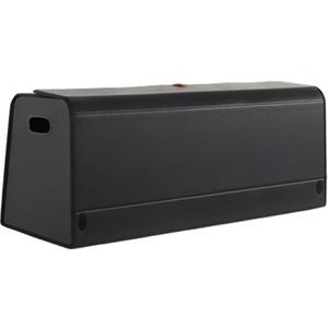XDV Trunk Organizers, Car Organizers, Storage Solutions, and Car Storage Organizers for SUVs, Sedans, Back Seats, and Luxury Vehicles with Lid, Leather, Small, Large Car shoes box (Plain Black, XXL)
