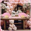 Threehoney 25 Set Baby Shower Favors for Guests Pink Folding Paper Fans a Message from the Bump Favors Bamboo Fans with Thank You Tags Handheld Pink Fans Baby Shower Party Favor for Girl Gender Reveal