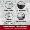 Mellanni Extra Deep Twin XL Sheets - 3 PC Iconic Collection Bedding - Hotel Luxury, Ultra Soft, Cooling Bed Sheets - Wrinkle, Fade, Stain Resistant (Twin Extra Long, Light Gray), Twin XL - EXTRA DEEP pocket