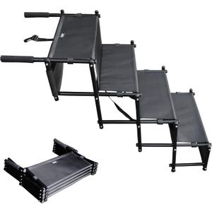 Downtown pet Supply - Foldable Dog Stairs for Car - Safe & Portable Pet Ramp for Large Dogs with Rubber Traction Mat & Rubber Feet - SUV, Truck, Van & Car Accessories - 20 to 30 in Adjustable Height Downtown pet Supply - Foldable Dog Stairs for Car - Safe & Portable Pet Ramp for Large Dogs with Rubber Traction Mat & Rubber Feet - SUV, Truck, Van & Car Accessories - 20 to 30 in Adjustable Height
