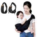 Baby Sling Carrier,Toddler Carrier,Baby Sling,Portable and Adjustable Non-Slip Hip Seat Carriers 10-45lbs (Black,Mesh)