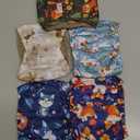 5 Pack Dog Diapers Male Reusable, Premium Belly Bands for Male Dogs, High Absorbing Pee Wraps for Doggie in Incontinence or Excitable Urination Flower S (Cute Puppy)