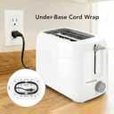 OVENTE Electric 2 Slice Toaster Machine with 6-Shade Browning Selector Setting, Compact Design and Removable Crumb Tray, 700W Power Perfect for Toasting Bread, Thin Bagels and Waffles, White TP2210WGY