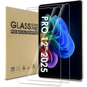 WD&CD 2 Pack Screen Protector Compatible with Microsoft Surface PRO 12" 2025, Case Friendly Tempered GlassAnti Scratch Anti BubbleHigh Definition