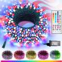 Color Changing Christmas String Lights with Remote, 4 Pack Total 66.6 FT 200 LED String Lights Indoor Outdoor Decoration, 35 Colors Twinkle Patriotic Lights for 4th of July Decorations