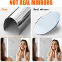 12" x 12" Acrylic Flexible Mirror Sheets, 12 Pack Self-Adhesive Mirror Tiles, Square Cuttable Wall Stickers, Non-Glass, Safety Reflective for DIY Craft Home Wall Decor