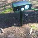 2PACK Solar Ultrasonic Animal Repellent Outdoor, Deer Repellent Devices Squirrel Cat Raccoon Rabbit Dog Deterrent, Keep Rodent Chipmunk Away Motion Detection with Flash Light for Yard Garden Lawn