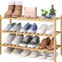 viewcare 3-Tier Free Standing Shoe Racks, Bamboo Wood Shoe Rack for Entryway & Closet, Beautiful | Natural | Functional | Sturdy Shoe Rack