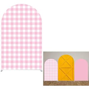 Arch Backdrop Chiara Arch Stand Covers Stretchy Spandex Fabric Plaid Background for Birthday Baby Shower Party Decoration, Size: Width=2.5ft, Height=6ft