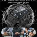 Goton IP68 Waterproof Rugged Band for Apple Watch 46mm/45mm/44mm with Case build-in Screen Protector Heavy Duty Sport Strap Compatible with iWatch Series 11/10/9/8/7/6/5/4/SE