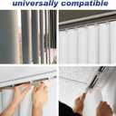 82.5" x 3.5" White PVC Vertical Blind Replacement Slats Curved Smooth
