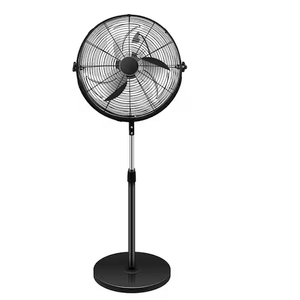 18 Inch Pedestal Standing Fan, High Velocity, Heavy Duty Metal For Industrial, Commercial, Residential, Black