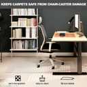 Chair Mat for Carpet- Low Pile (1/4" Thick) Carpet Protector for Office Gaming Computer Desk Chair. Heavy Duty Desk Chair Mat for Carpeted Floors, Semi Transparent