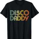 Mens Disco Daddy Retro 60s 70s Party Costume Dad Fathers Day T-Shirt XL