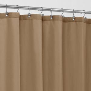 ALYVIA SPRING Coffee Brown Fabric Shower Curtain Liner Waterproof - Soft & Light-Weight Cloth Shower Liner with 3 Magnets, Hotel Quality & Machine Washable - Standard Size 72x72, Coffee