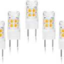 G8 GY8.6 Bi-pin Base LED, Warm White 3000K T4 G8 Base Bi-pin Xenon JCD Type LED 120V 50W Halogen Replacement Bulb for Under Counter Kitchen Lighting, Under-cabinet Light (5-pack)
