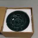 Tioncy 2 Pcs Raised Cat Slow Feeder Bowl Ceramic Elevated Cat Dog Food Bowl No Spill High Edge for Dry Wet Food and Water Easy to Clean, Dishwasher Safe (Dark Green,Black)