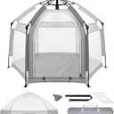 Palopalo Pop Up Baby Beach Tent - UPF50+ Sun Protection Canopy & Mosquito Net, 150D Oxford Ripstop Fabric, Instant Setup Portable Playpen for Indoor & Outdoor Play, Lightweight Pack and Play Yard