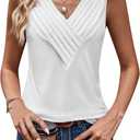 LYHIPSS Womens Summer Tank Tops V Neck Sleeveless Loose Fit Summer Casual T-Shirts Blouses