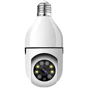 WiFi Security Light Bulb Camera, 360 Rotation, Dual Light, Surveillance System