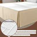 French Linen Bed Skirt 14" Tailored Drop Dust, Easy Fit Breathable Natural Flax Soft Cozy Farmhouse Bedding (14" Queen, 60"80")