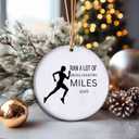 Ran a lot of Miles - Running Christmas Ornament 2025, Marathon Ornament, Gift for Runner, Cross Country Gift, Running Gifts (T19)