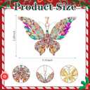 Kenning 6 Pcs Butterfly Christmas Ornaments Butterfly Hanging Ornaments Gifts for Christmas Tree Decorations Colorful Xmas Tree Decor Keepsake Gift for Women Girls Mom Sisters(Multicolor)
