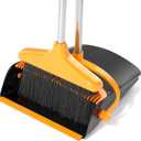 Broom and Dustpan Set for Home, Dust pan with Broom, Standing Dustpan and Broom with Long Handle(51" Length ), for Indoor Lobby Office Kitchen Sweeping