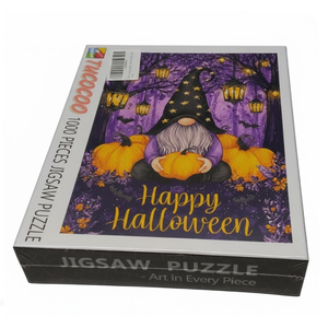 Amazon.com: Cute Gnome Puzzle for Adults 1000 Pieces Halloween Pumpkin in Purple Forest Lantern Jigsaw Puzzle Fall Aesthetic Fun Gift for Women Men Teens Relaxing Halloween Challenging Puzzles Games Night : Toys & Games
