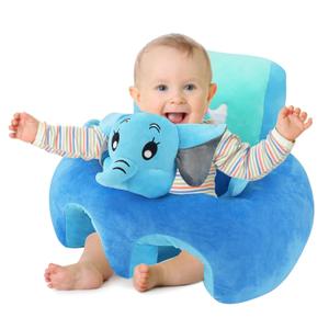 KAKIBLIN Baby Support Sofa, Baby Chairs for Sitting Up,Infant Sitting Chair Sofa Plush Baby Learning to Sit Chair Infant Seats for Sitting Up for 6-16 Months Baby Blue Elephant-1